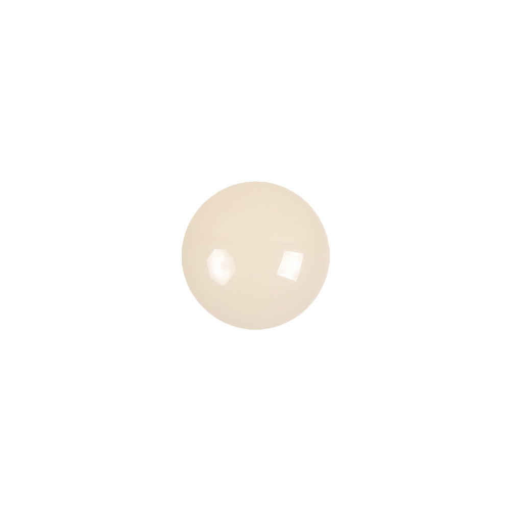 European Beige Self Back Glass Button - 18L/11.5mm