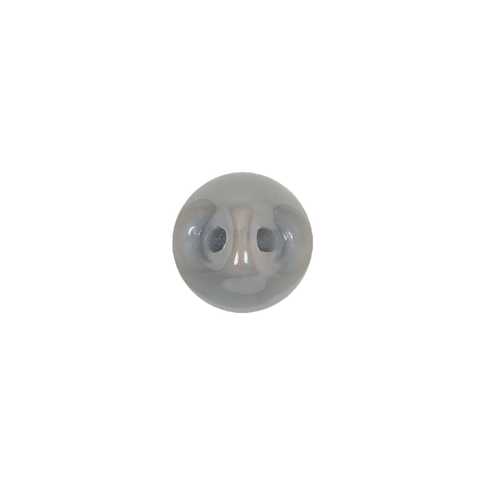 European Dark Gray Self Back Glass Button - 18L/11.5mm