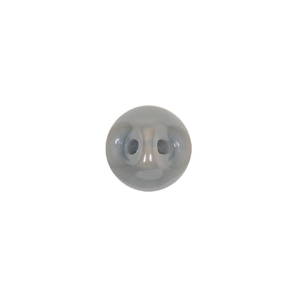 European Dark Gray Self Back Glass Button - 18L/11.5mm
