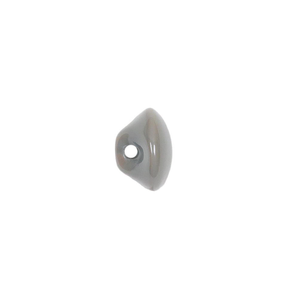 European Dark Gray Self Back Glass Button - 18L/11.5mm Detail