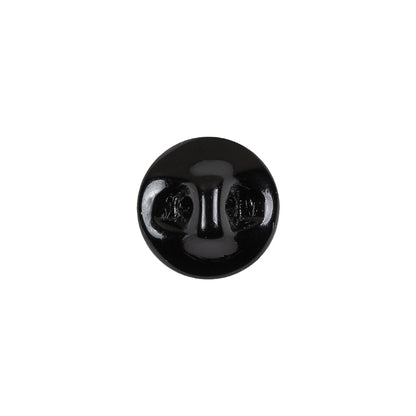 European Black Self Back Glass Button - 20L/12.5mm