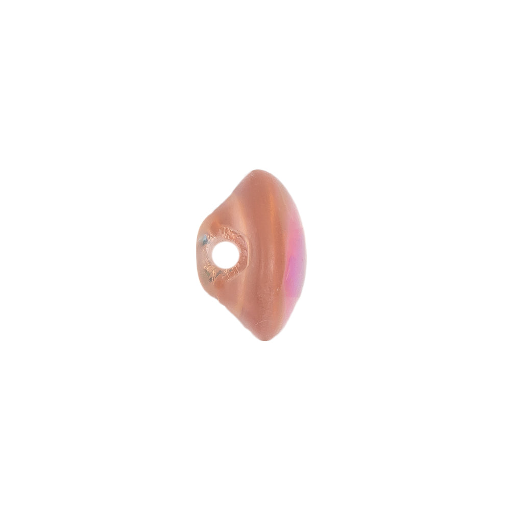 European AB Pink Self Back Glass Button - 20L/12.5mm Detail