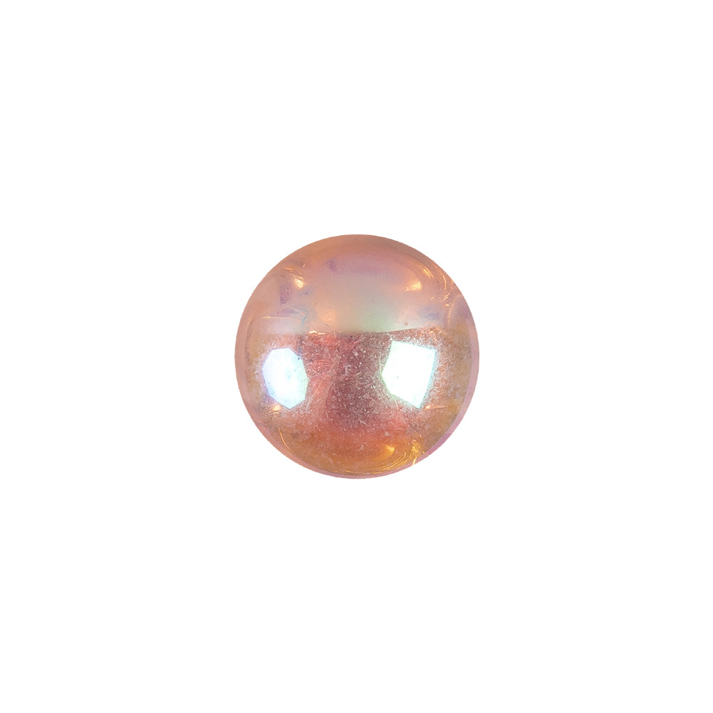 European AB Pink Self Back Glass Button - 20L/12.5mm