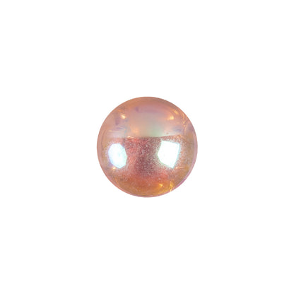 European AB Pink Self Back Glass Button - 20L/12.5mm