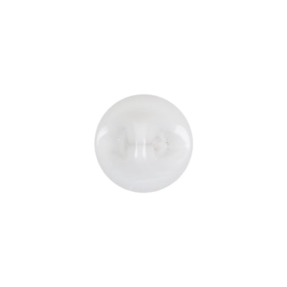 European White Self Back Glass Button - 20L/12.5mm