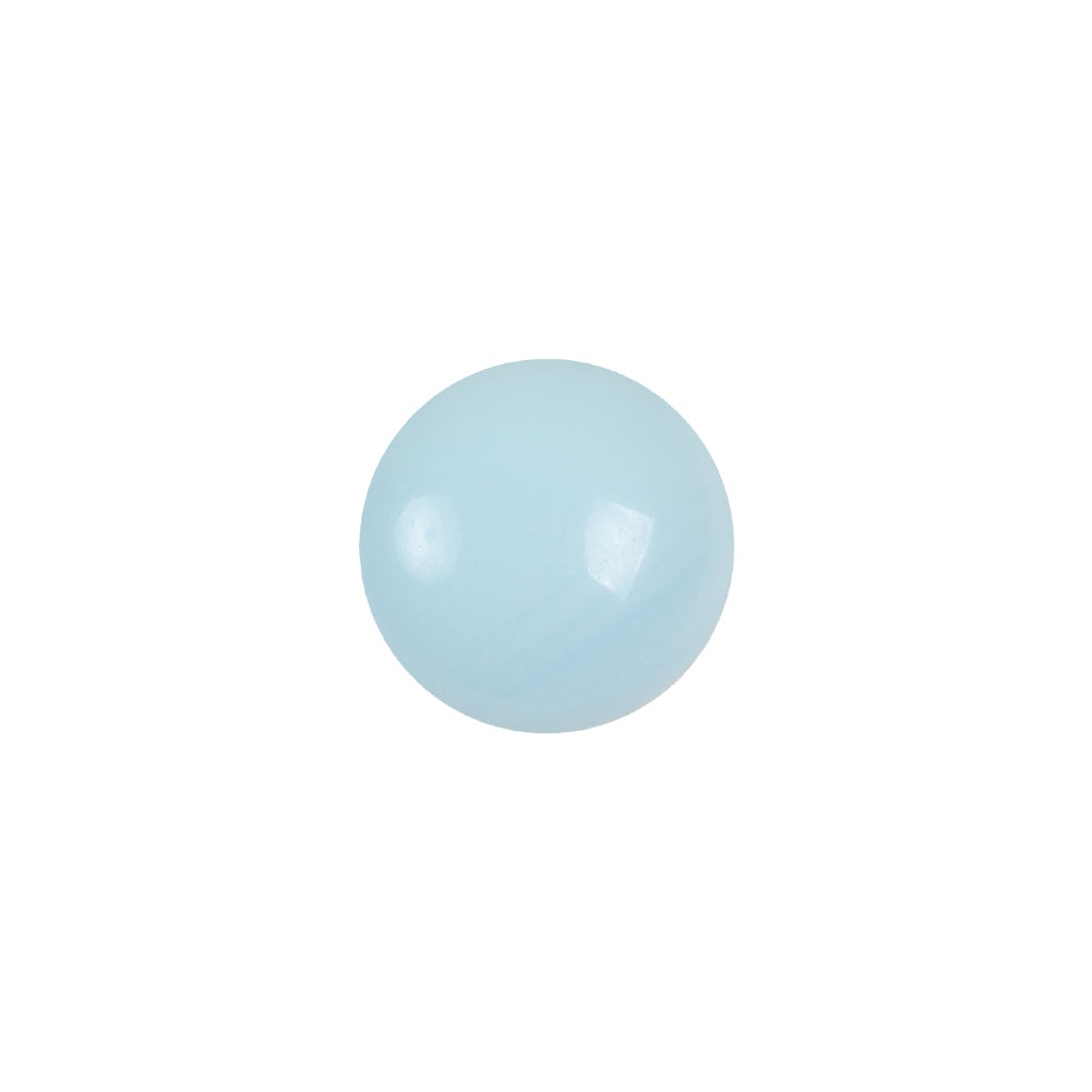 European Baby Blue Self Back Glass Button - 20L/12.5mm