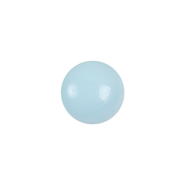 European Baby Blue Self Back Glass Button - 20L/12.5mm