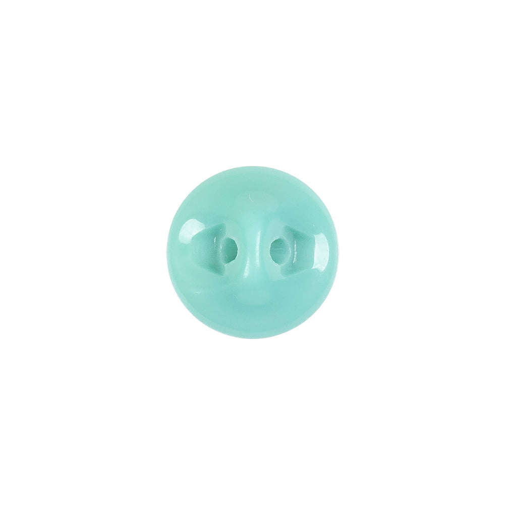 European Blue Green Self Back Glass Button - 20L/12.5mm