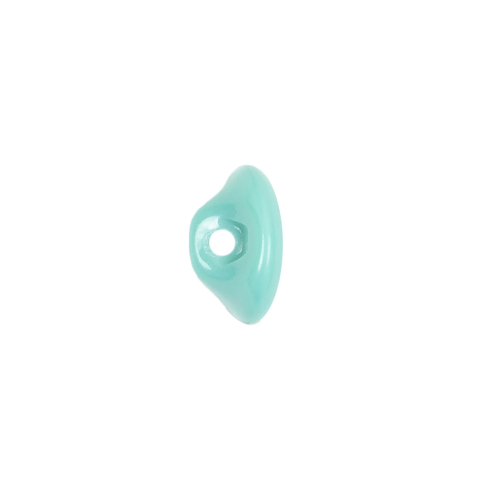 European Blue Green Self Back Glass Button - 20L/12.5mm Detail
