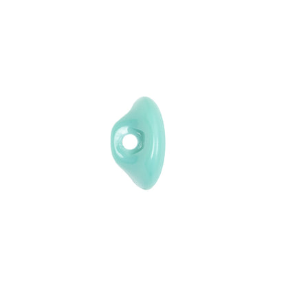 European Blue Green Self Back Glass Button - 20L/12.5mm Detail
