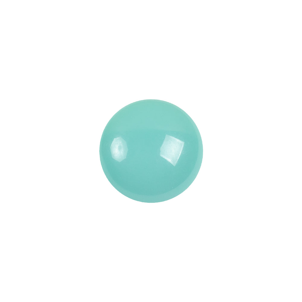 European Blue Green Self Back Glass Button - 20L/12.5mm