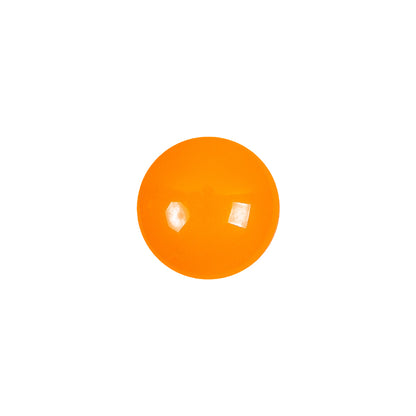 European Orange Half Domed Self Back Glass Button - 20L/12.5mm