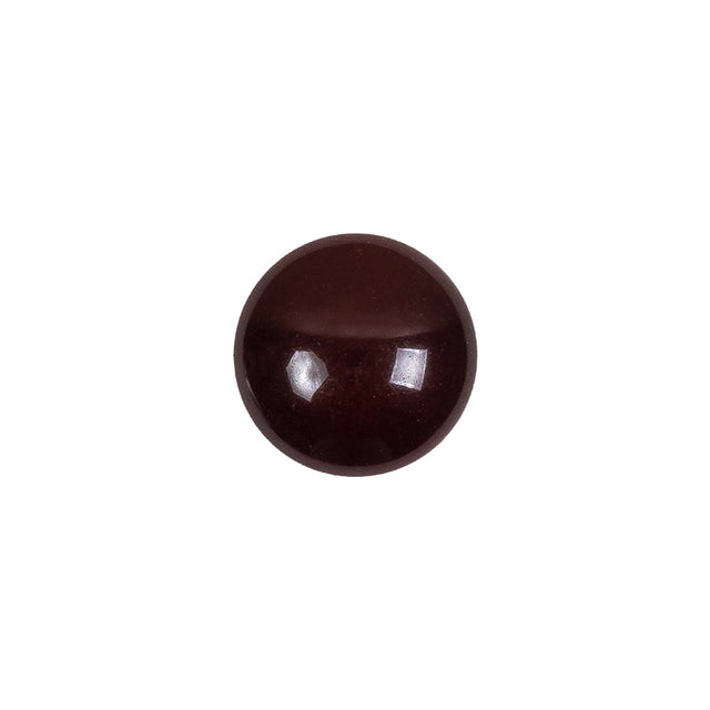 European Brown Half Domed Self Back Glass Button - 20L/12.5mm