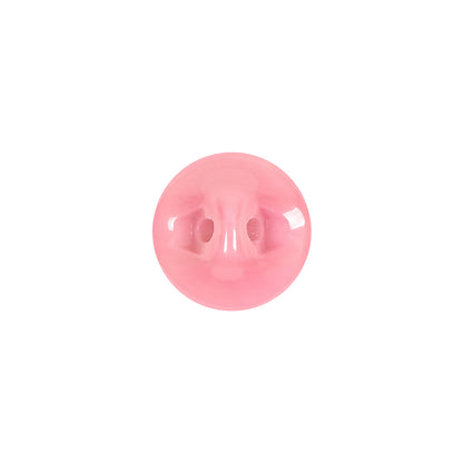 European Dark Pink Half Domed Self Back Glass Button - 20L/12.5mm