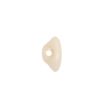 European Beige Half Domed Self Back Glass Button - 20L/12.5mm Detail