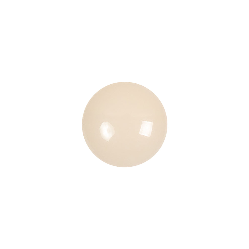 European Beige Half Domed Self Back Glass Button - 20L/12.5mm
