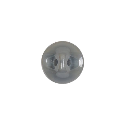 European Dark Gray Half Domed Self Back Glass Button - 20L/12.5mm