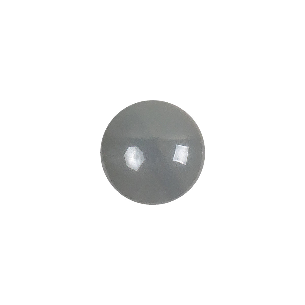 European Dark Gray Half Domed Self Back Glass Button - 20L/12.5mm