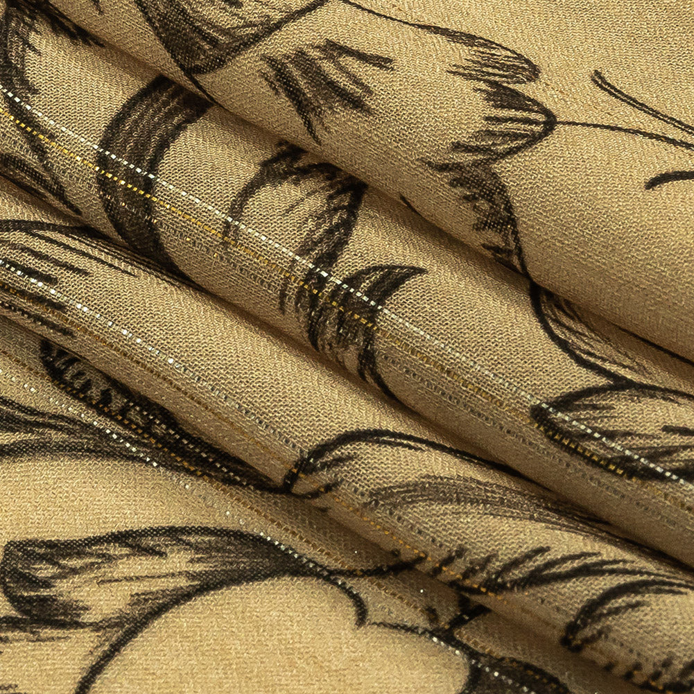 Mood Exclusive Joy of Juliet Metallic Pinstriped Viscose Dobby Folded