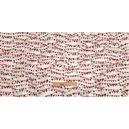 Sustainable Viscose Woven Print - White and Purple Triangle Strands - Mood Exclusive Pennant Party Full