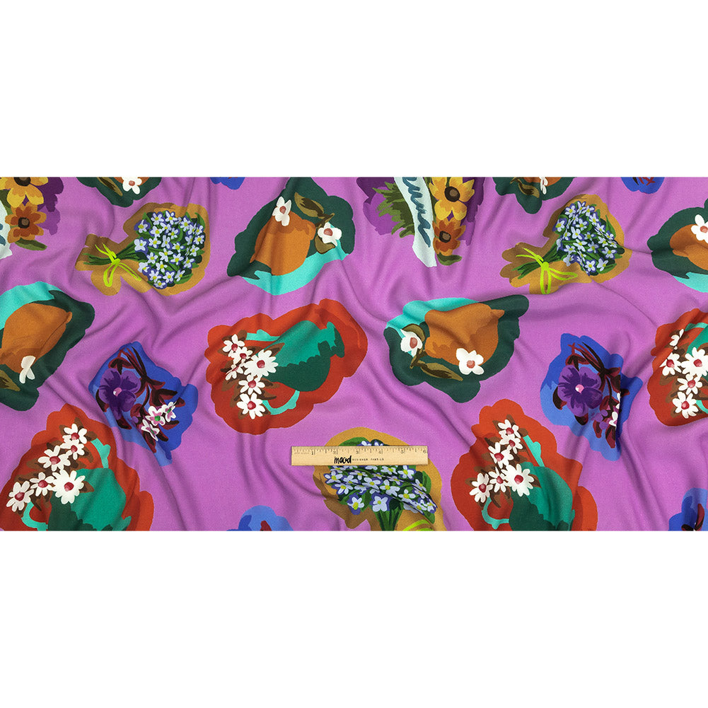 Sustainable Viscose Woven Print - Lavender Herb Cutout Floral Icons - Mood Exclusive Matisse's Muse Full