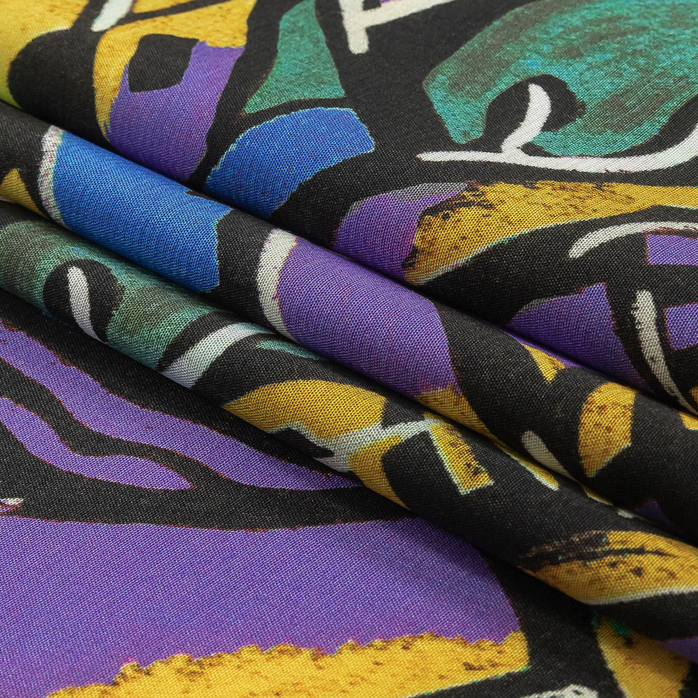 Mood Exclusive Graffiti Alley Viscose Poplin Folded