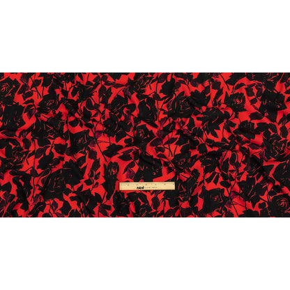 Mood Exclusive Fuchsia Painting the Roses Polyester Crepe Full