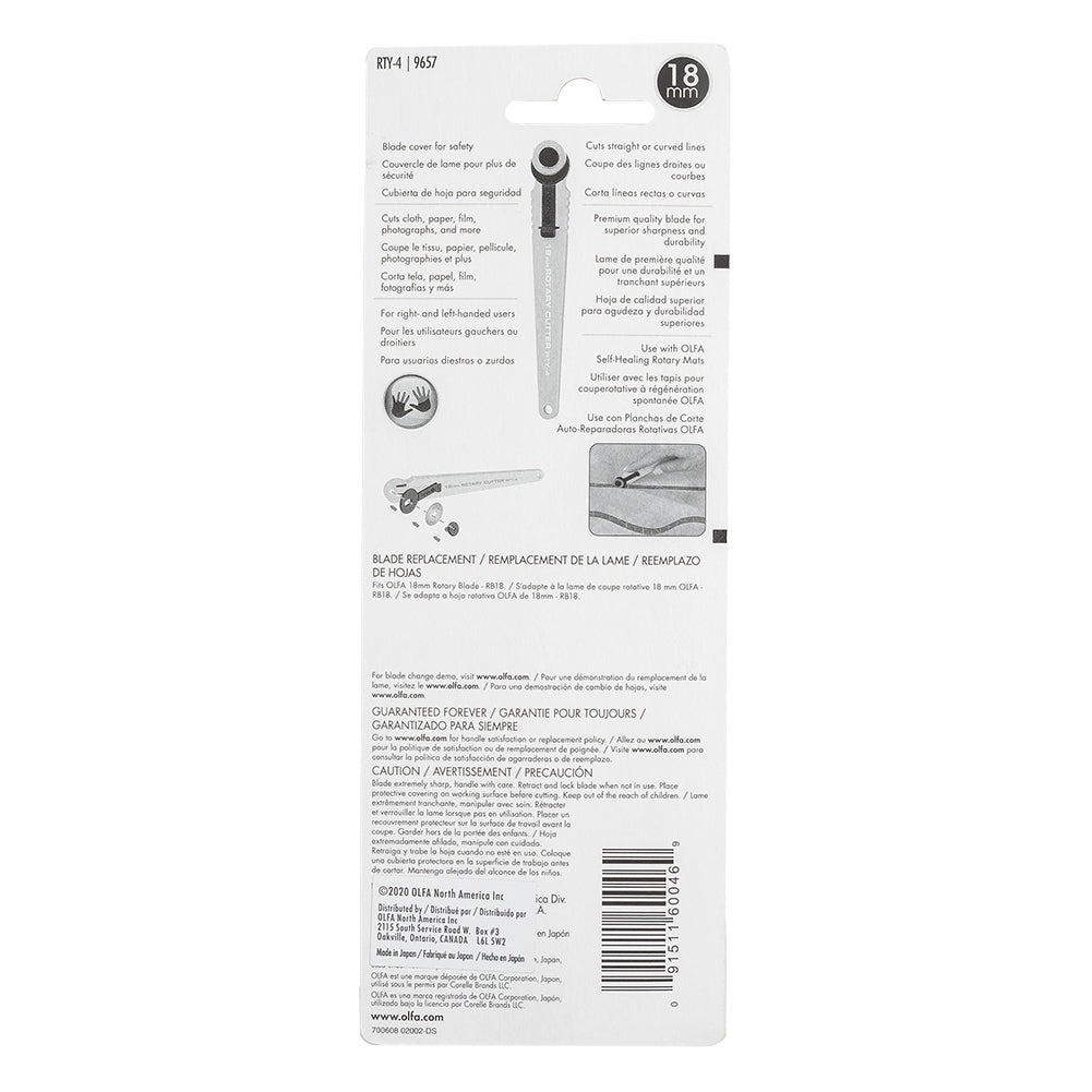 Olfa 18mm Quick Change Rotary Cutter Detail