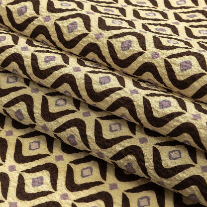 Mood Exclusive Coffee Mid Mod Mood Stretch Polyester Seersucker Folded