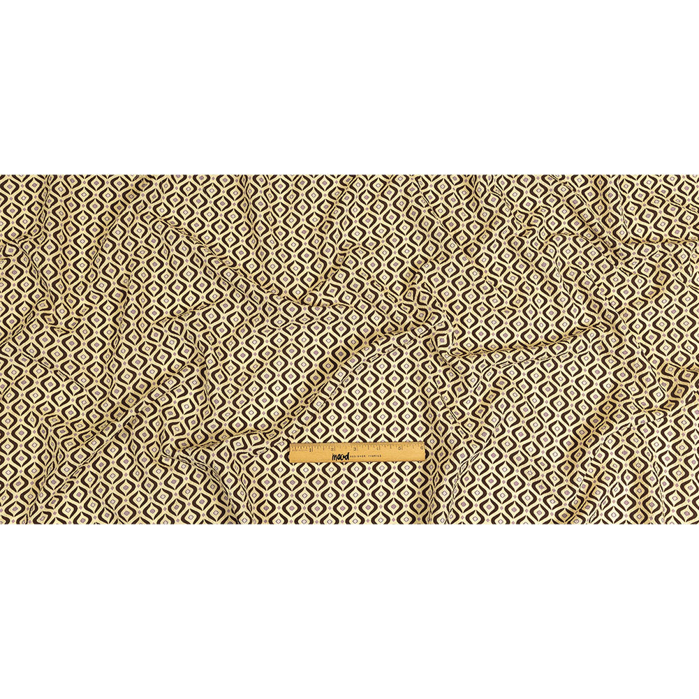 Mood Exclusive Coffee Mid Mod Mood Stretch Polyester Seersucker Full