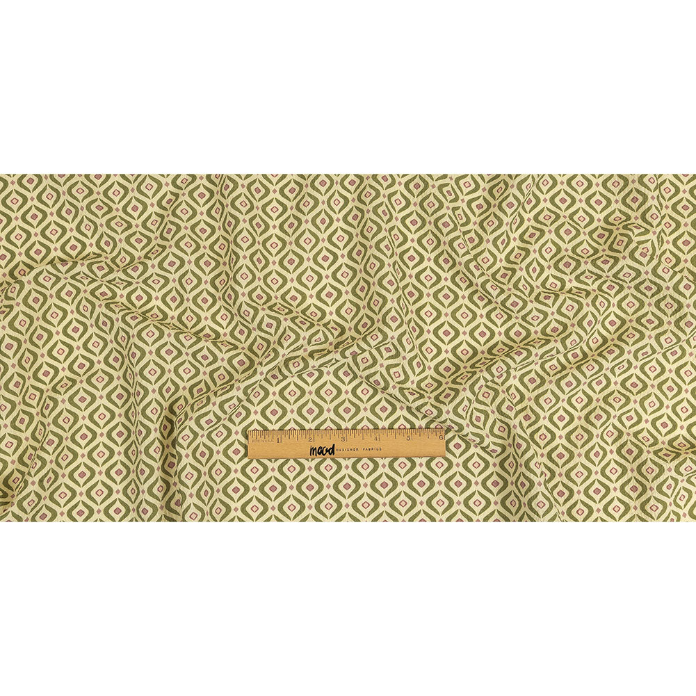 Mood Exclusive Green Mid Mod Mood Stretch Polyester Seersucker Full