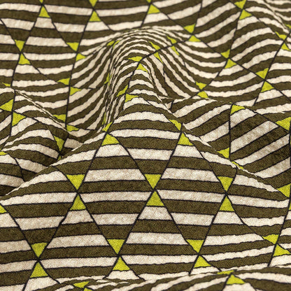 Mood Exclusive Green Big Top Stretch Polyester Seersucker Detail