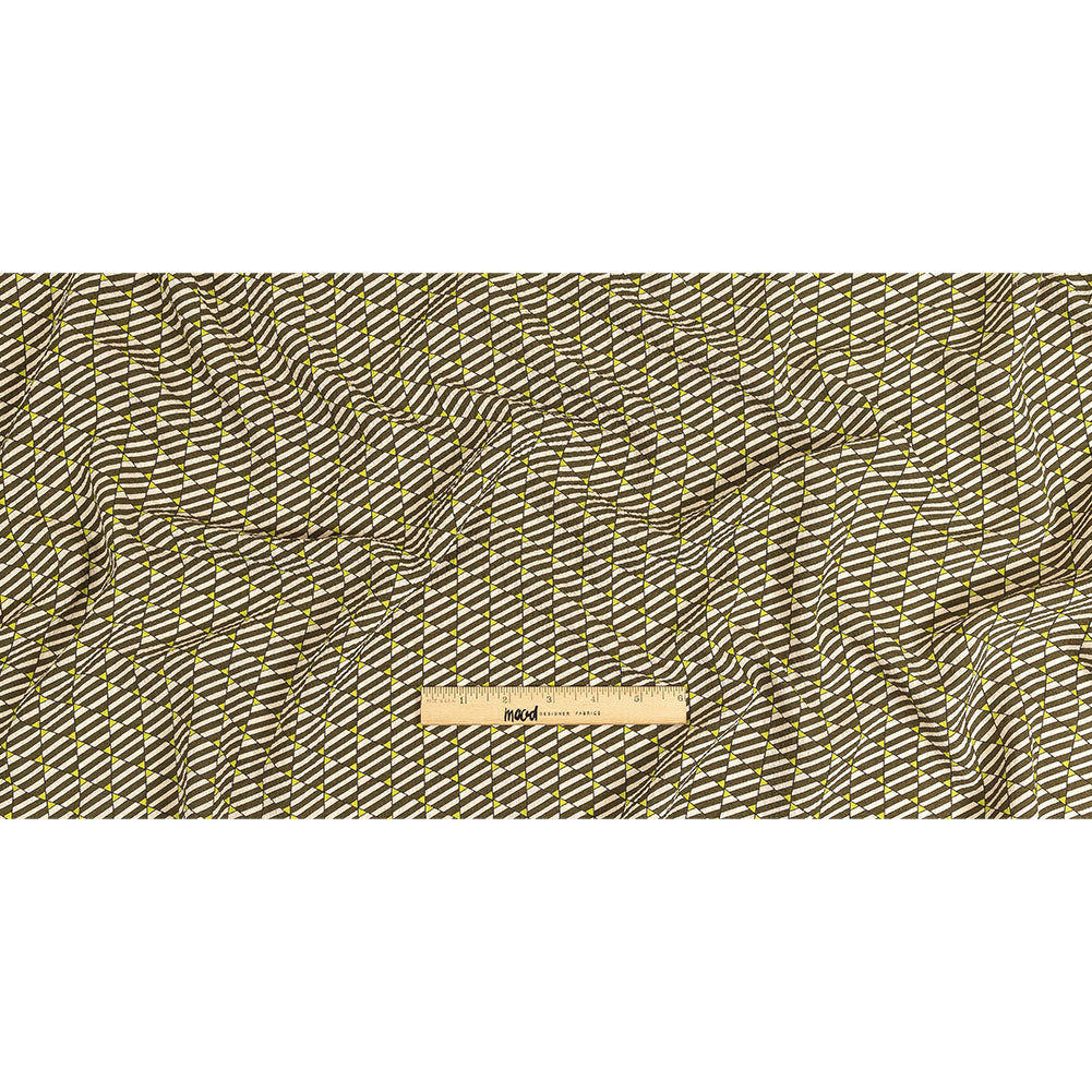 Mood Exclusive Green Big Top Stretch Polyester Seersucker Full