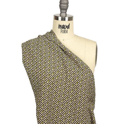 Mood Exclusive Green Big Top Stretch Polyester Seersucker Drape