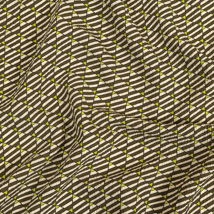 Mood Exclusive Green Big Top Stretch Polyester Seersucker