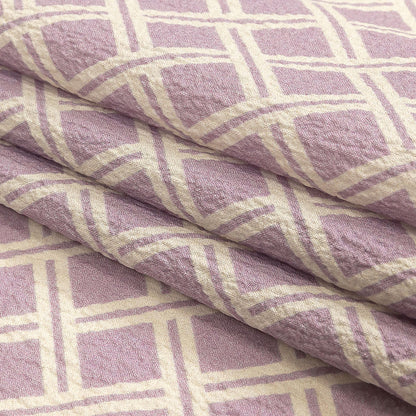 Mood Exclusive Lavender Lattice Status Stretch Polyester Seersucker Folded
