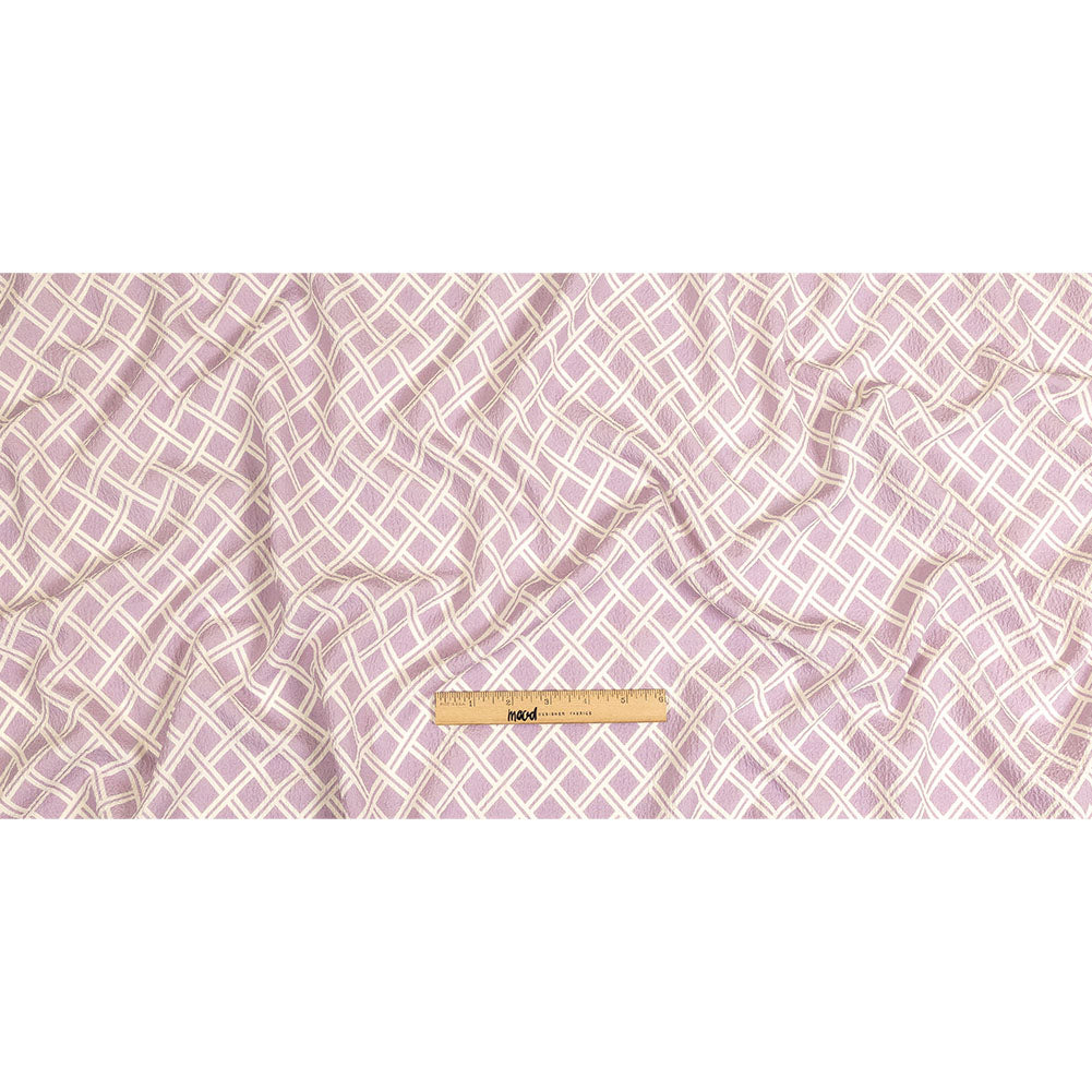 Mood Exclusive Lavender Lattice Status Stretch Polyester Seersucker Full