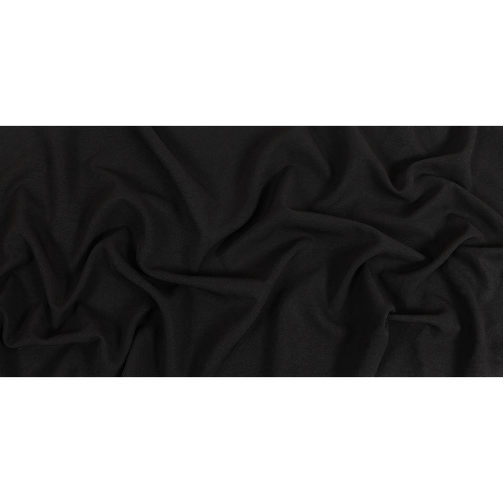 Black Wrinkled Look Stretch Polyester Woven Full
