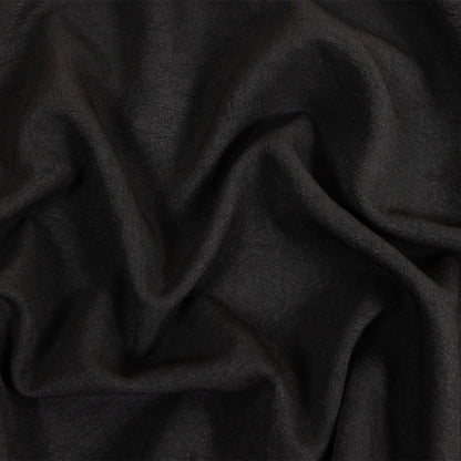Black Wrinkled Look Stretch Polyester Woven