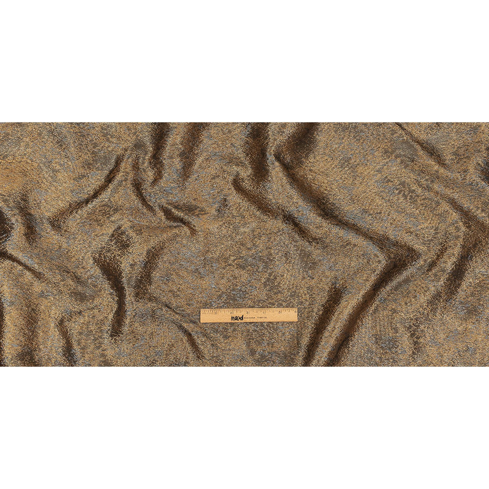 Pegasus Gold, Copper and Gunmetal Mottled Luxury Brocade