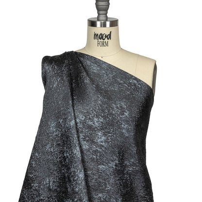 Pegasus Black and Slate Mottled Luxury Brocade