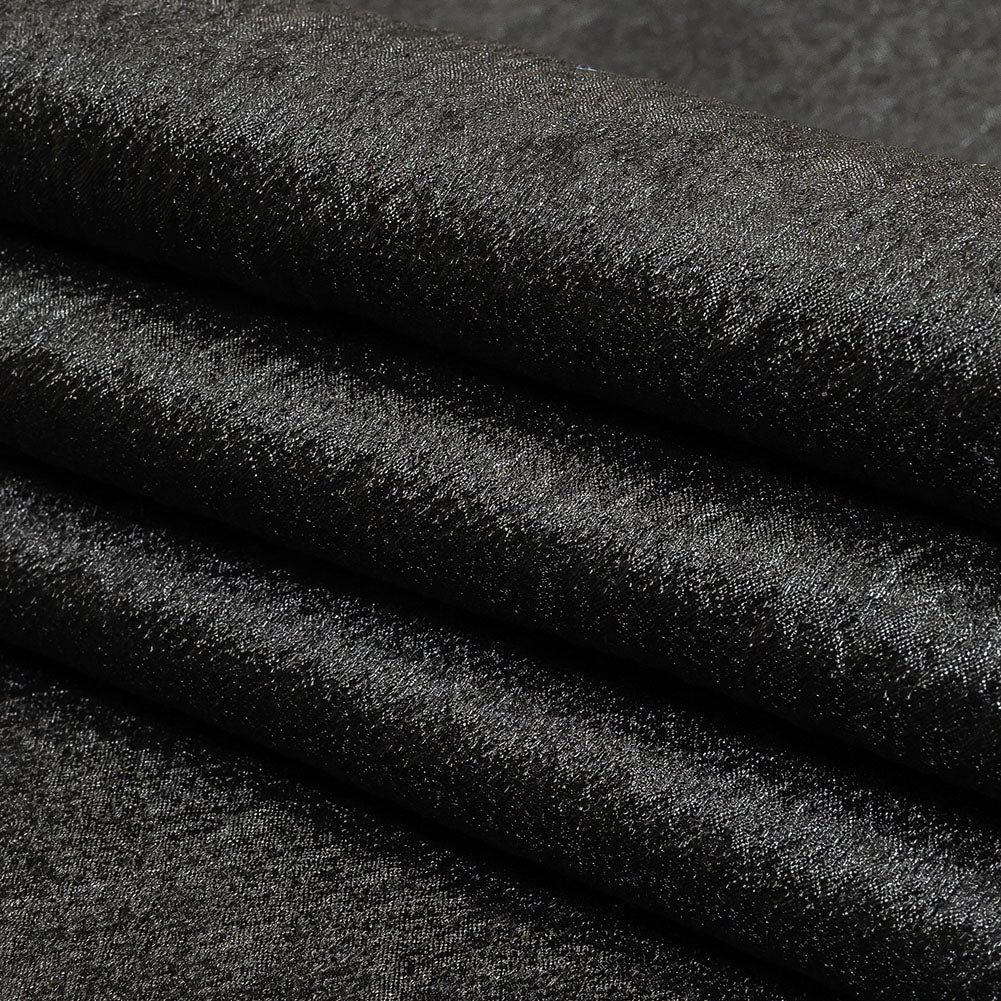 Pegasus Black Mottled Luxury Brocade - Folded