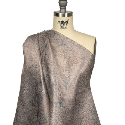 Pegasus Mauve, Rose Gold and Gray Mottled Luxury Brocade Drape