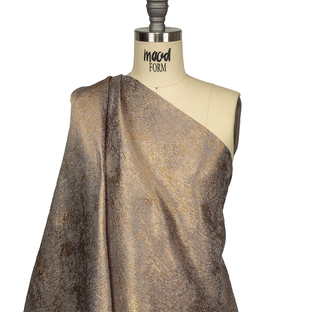 Pegasus Gold, Beige and Gray Mottled Luxury Brocade