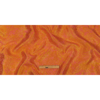 Pegasus Mango and Hot Pink Mottled Luxury Brocade