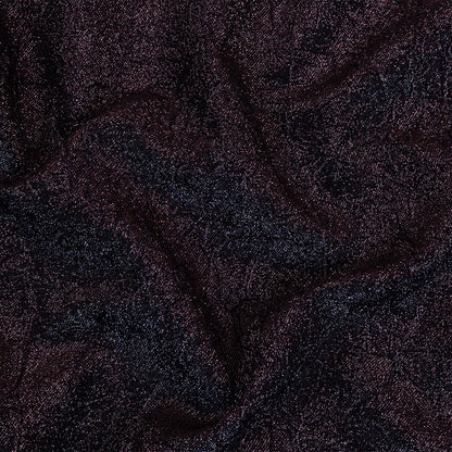Astrolabe Metallic Navy and Purple Crinkled Luxury Brocade with Black Backing