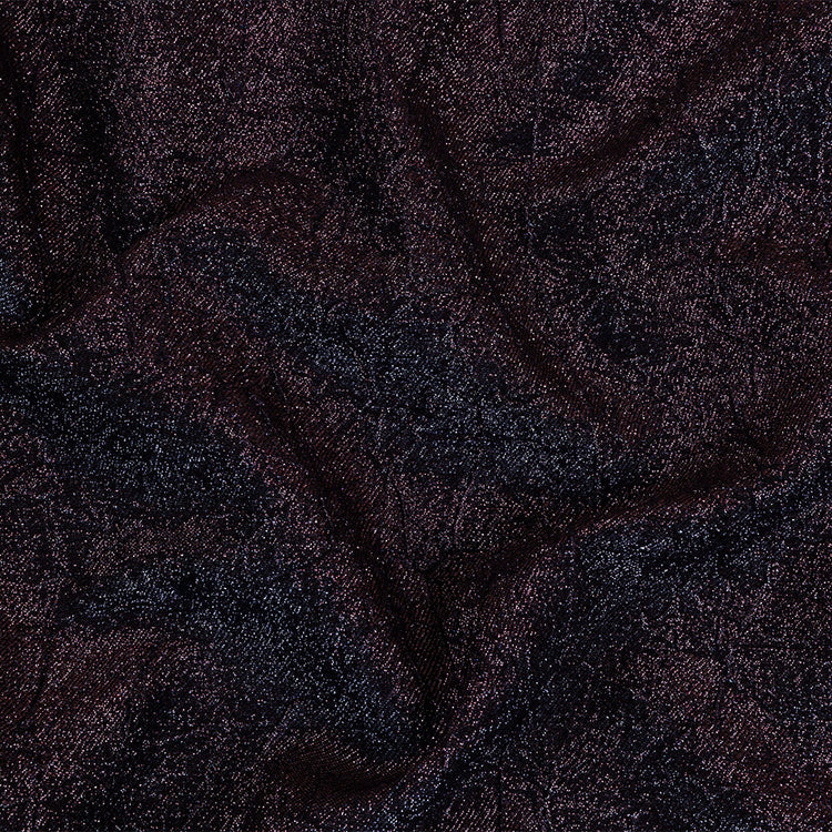 template--25130090922057__main-Astrolabe Metallic Navy and Purple Crinkled Luxury Brocade with Black Backing