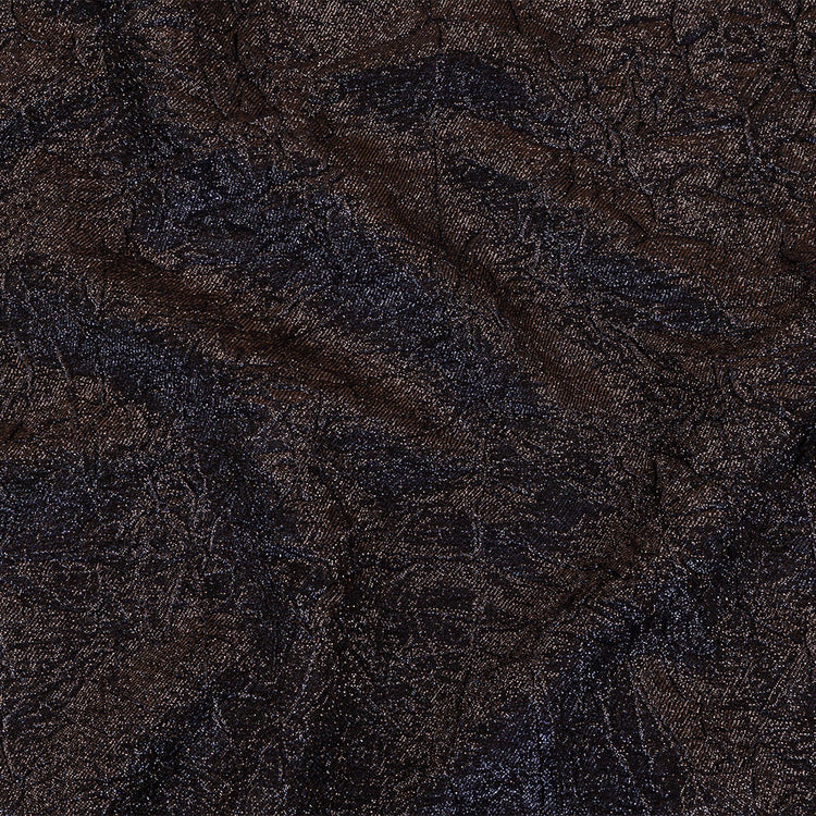template--26688905969737__main-Astrolabe Metallic Navy and Copper Crinkled Luxury Brocade with Black Backing
