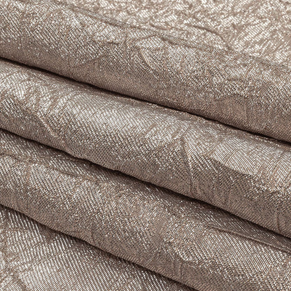 Astrolabe Metallic Silver and Rose Gold Crinkled Luxury Brocade with White Backing