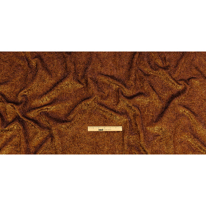 Astrolabe Metallic Copper Crinkled Luxury Brocade with Black Backing